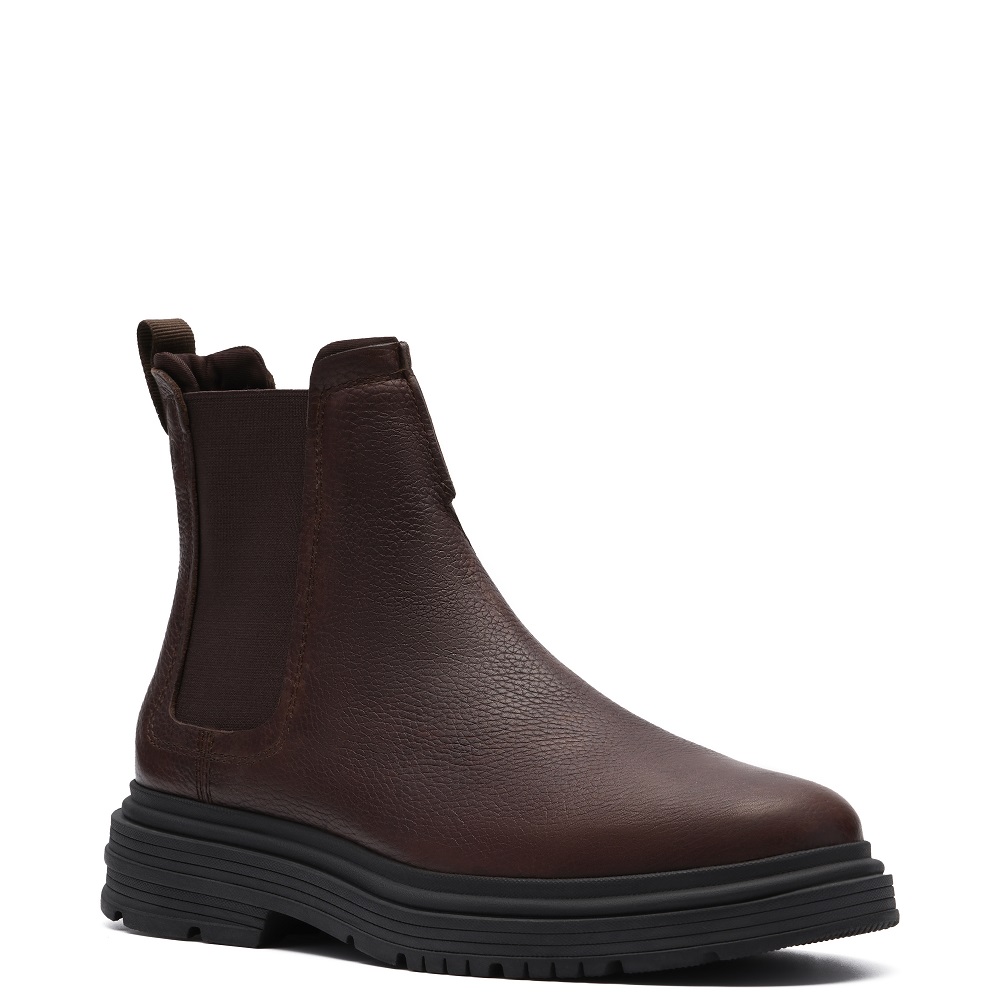 CLARKS</br>Clarks BADBURY EASY Ανδρικά Μποτάκια Chelsea Καφέ Δέρμα CLARKS</br>Clarks BADBURY EASY Ανδρικά Μποτάκια Chelsea Καφέ Δέρμα