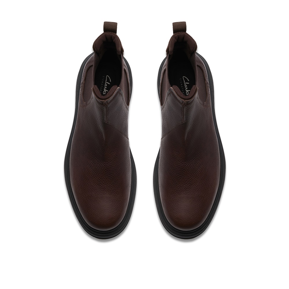 CLARKS</br>Clarks BADBURY EASY Ανδρικά Μποτάκια Chelsea Καφέ Δέρμα CLARKS</br>Clarks BADBURY EASY Ανδρικά Μποτάκια Chelsea Καφέ Δέρμα