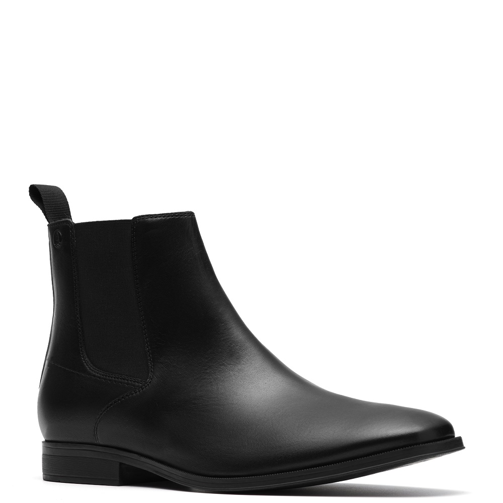 CLARKS</br>Clarks PAULTON EASY Ανδρικά Μποτάκια Chelsea Μαύρο Δέρμα CLARKS</br>Clarks PAULTON EASY Ανδρικά Μποτάκια Chelsea Μαύρο Δέρμα