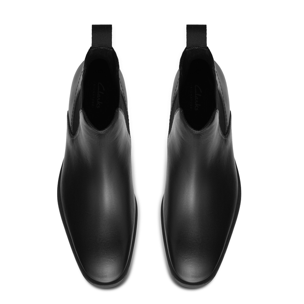 CLARKS</br>Clarks PAULTON EASY Ανδρικά Μποτάκια Chelsea Μαύρο Δέρμα CLARKS</br>Clarks PAULTON EASY Ανδρικά Μποτάκια Chelsea Μαύρο Δέρμα
