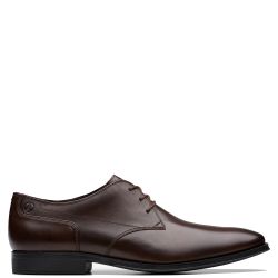 CLARKS</br>Clarks PAULTON LACE Ανδρικά Δετά Παπούτσια Καφέ Δέρμα