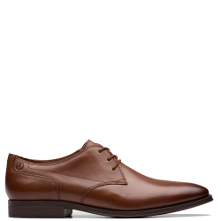 CLARKS</br>Clarks PAULTON LACE Ανδρικά Δετά Παπούτσια Ταμπά Δέρμα
