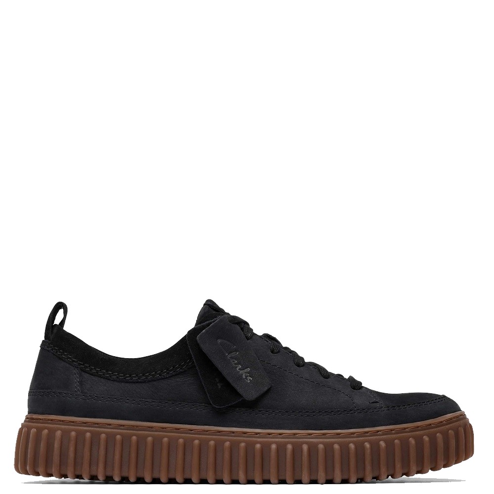 CLARKS</br>Clarks TORHILL LACE Ανδρικά Δετά Παπούτσια Μαύρο Δέρμα Nubuck