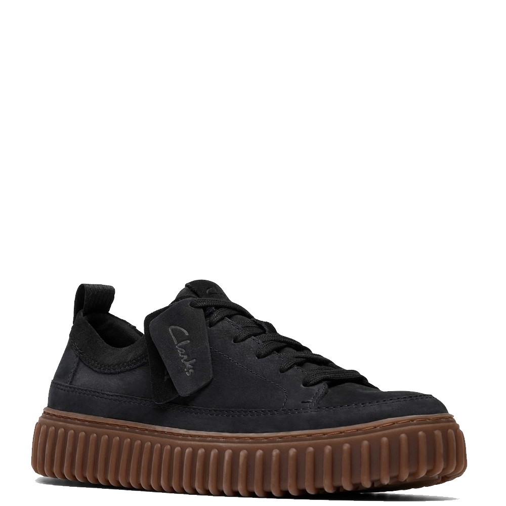 CLARKS</br>Clarks TORHILL LACE Ανδρικά Δετά Παπούτσια Μαύρο Δέρμα Nubuck