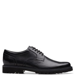 CLARKS</br>Clarks BERWICK LACE Ανδρικά Δετά Παπούτσια Μαύρο Δέρμα