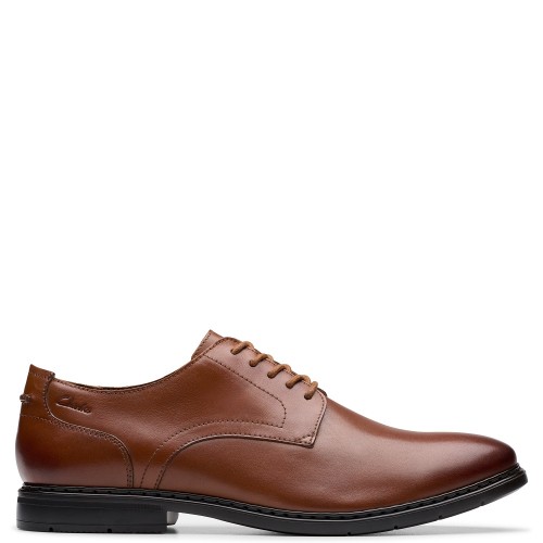 Clarks BANBURY DERBY Ανδρικά Δετά Παπούτσια Ταμπά Δέρμα