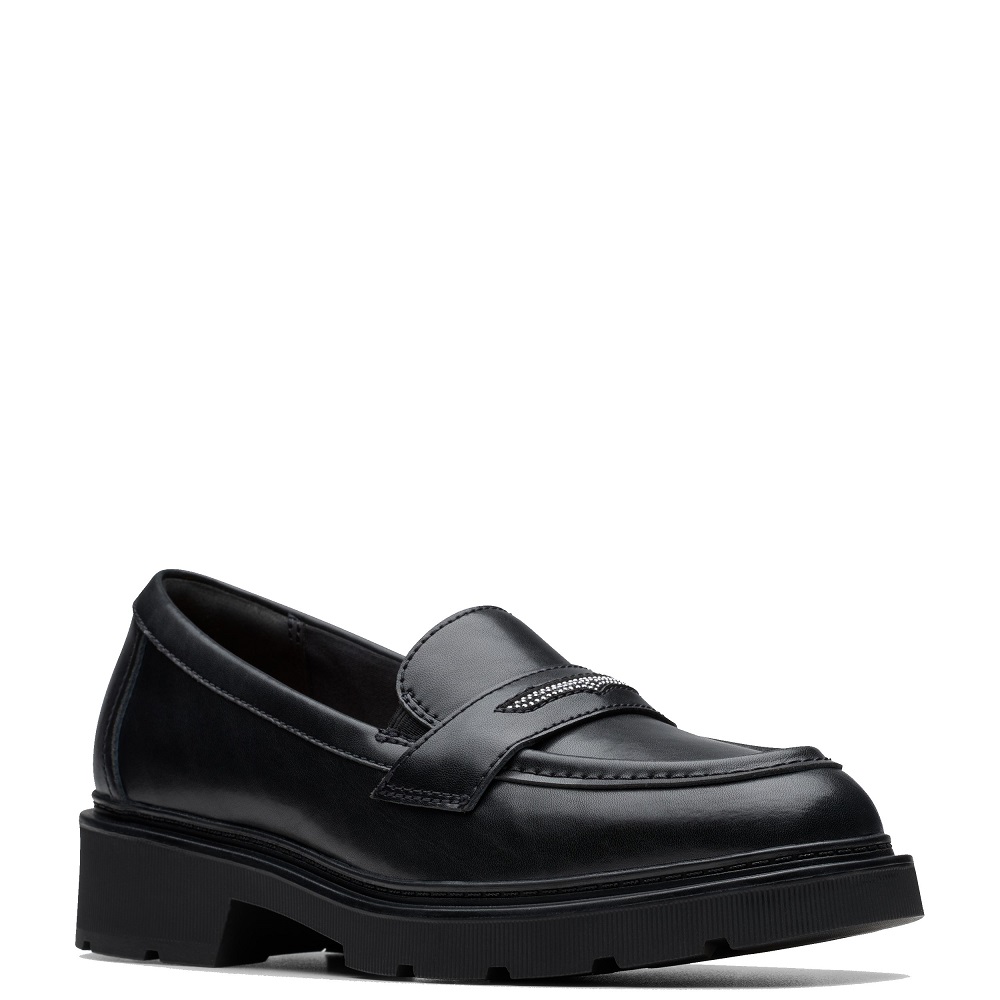 CLARKS</br>Clarks LAURYL STEP Γυναικεία Μοκασίνια Μαύρο Δέρμα CLARKS</br>Clarks LAURYL STEP Γυναικεία Μοκασίνια Μαύρο Δέρμα