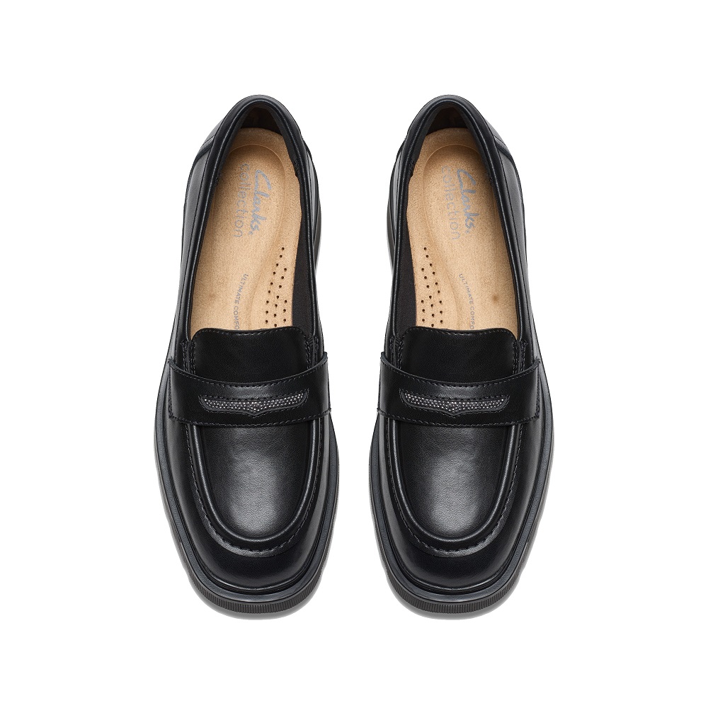 CLARKS</br>Clarks LAURYL STEP Γυναικεία Μοκασίνια Μαύρο Δέρμα CLARKS</br>Clarks LAURYL STEP Γυναικεία Μοκασίνια Μαύρο Δέρμα