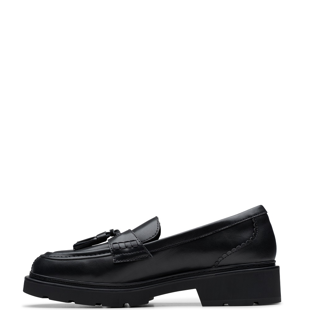 CLARKS</br>Clarks LAURYL TASSEL Γυναικεία Μοκασίνια Μαύρο Δέρμα CLARKS</br>Clarks LAURYL TASSEL Γυναικεία Μοκασίνια Μαύρο Δέρμα
