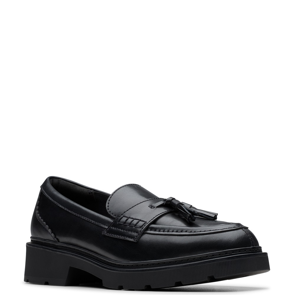 CLARKS</br>Clarks LAURYL TASSEL Γυναικεία Μοκασίνια Μαύρο Δέρμα CLARKS</br>Clarks LAURYL TASSEL Γυναικεία Μοκασίνια Μαύρο Δέρμα
