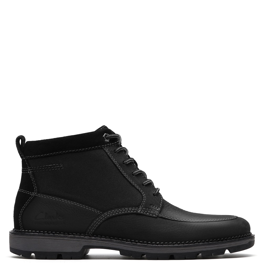 CLARKS</br>Clarks MAPLEWALK RISE Ανδρικά Μποτάκια Αδιάβροχα Μαύρο Δέρμα CLARKS</br>Clarks MAPLEWALK RISE Ανδρικά Μποτάκια Αδιάβροχα Μαύρο Δέρμα