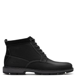 CLARKS</br>Clarks MAPLEWALK RISE Ανδρικά Μποτάκια Αδιάβροχα Μαύρο Δέρμα