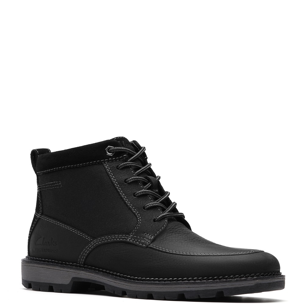 CLARKS</br>Clarks MAPLEWALK RISE Ανδρικά Μποτάκια Αδιάβροχα Μαύρο Δέρμα CLARKS</br>Clarks MAPLEWALK RISE Ανδρικά Μποτάκια Αδιάβροχα Μαύρο Δέρμα