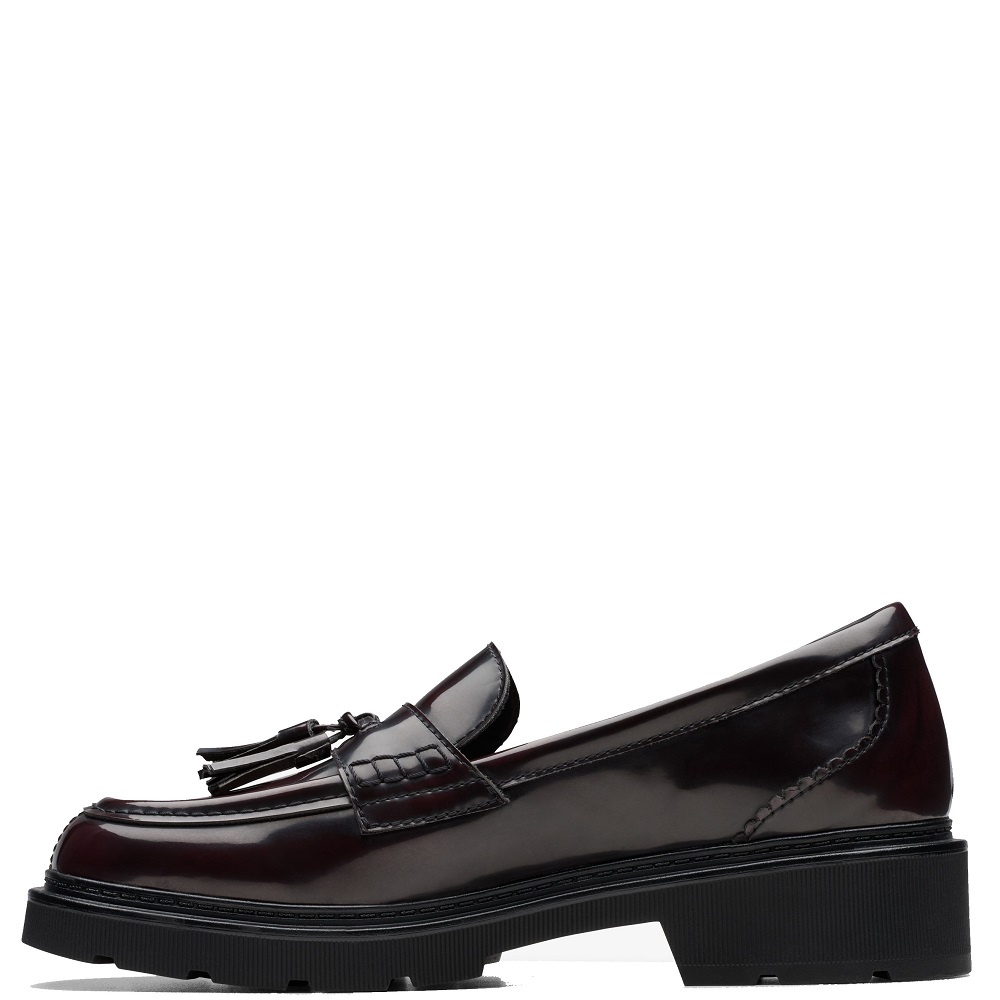 CLARKS</br>Clarks LAURYL TASSEL Γυναικεία Μοκασίνια Μπορντό Λουστρίνι CLARKS</br>Clarks LAURYL TASSEL Γυναικεία Μοκασίνια Μπορντό Λουστρίνι