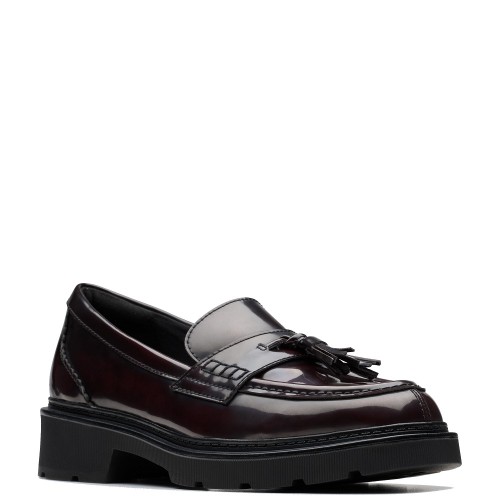 Clarks LAURYL TASSEL Γυναικεία Μοκασίνια Μπορντό Λουστρίνι Clarks LAURYL TASSEL Γυναικεία Μοκασίνια Μπορντό Λουστρίνι