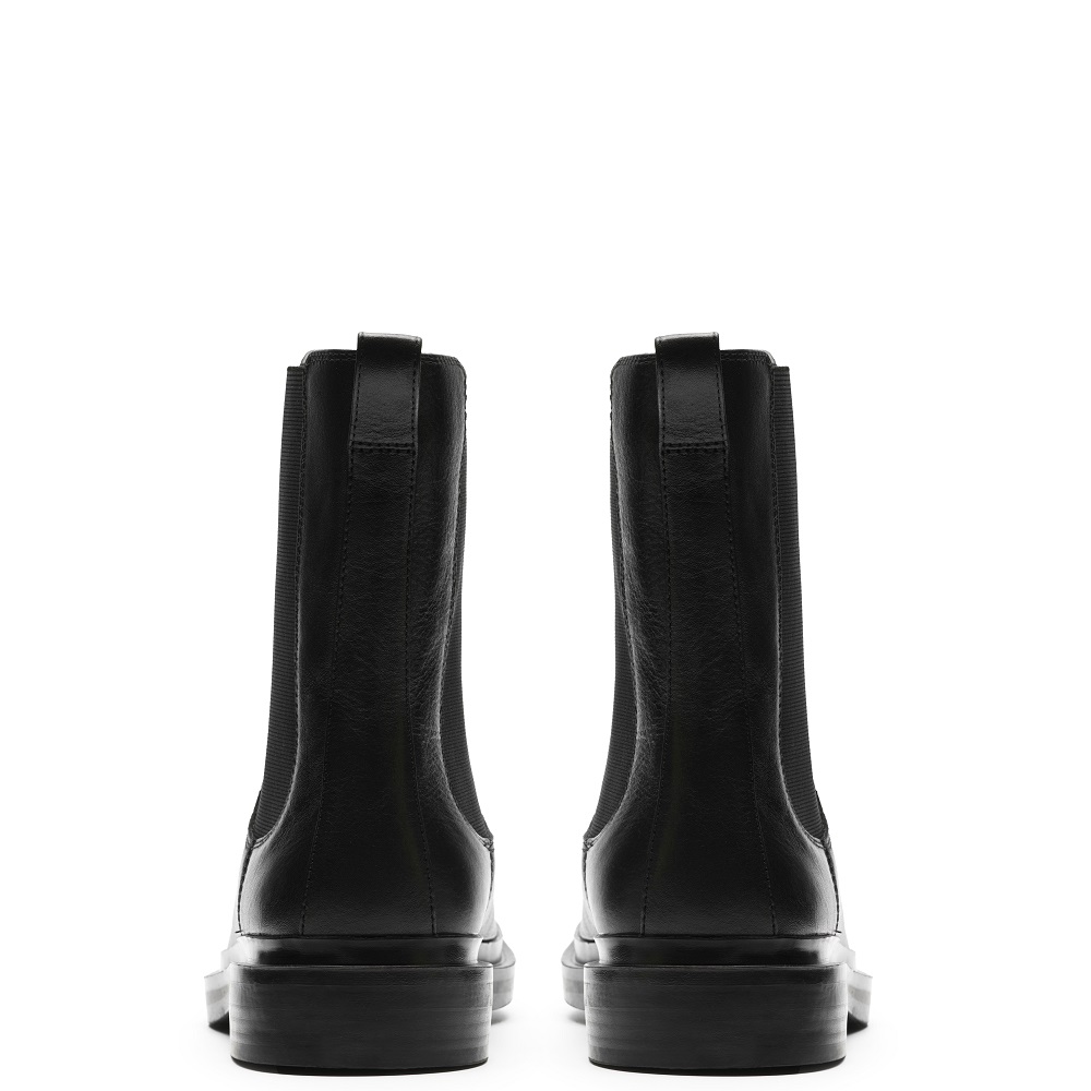 CLARKS</br>Clarks PREVIA TOP Γυναικεία Μποτάκια Chelsea Μαύρο Δέρμα