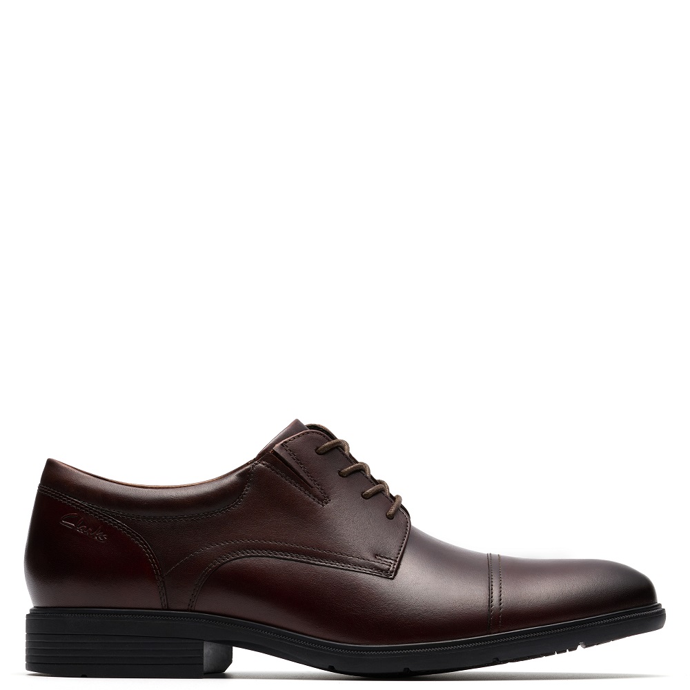 CLARKS</br>Clarks STEADWELL CAP Ανδρικά Δετά Παπούτσια Καφέ Δέρμα CLARKS</br>Clarks STEADWELL CAP Ανδρικά Δετά Παπούτσια Καφέ Δέρμα