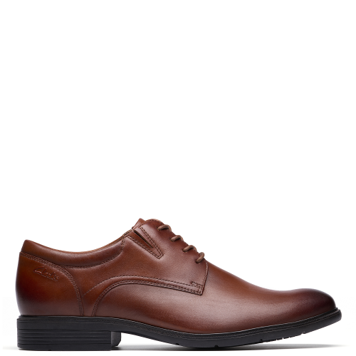 Clarks STEADWELL LACE Ανδρικά Δετά Παπούτσια Ταμπά Δέρμα
