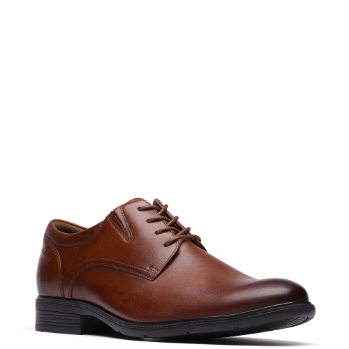 Clarks STEADWELL LACE Ανδρικά Δετά Παπούτσια Ταμπά Δέρμα