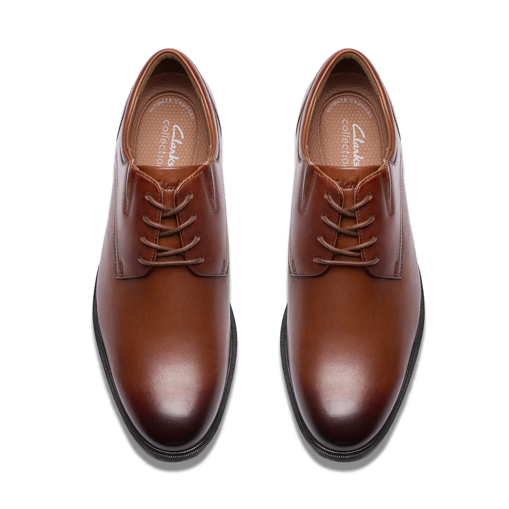 CLARKS</br>Clarks STEADWELL LACE Ανδρικά Δετά Παπούτσια Ταμπά Δέρμα