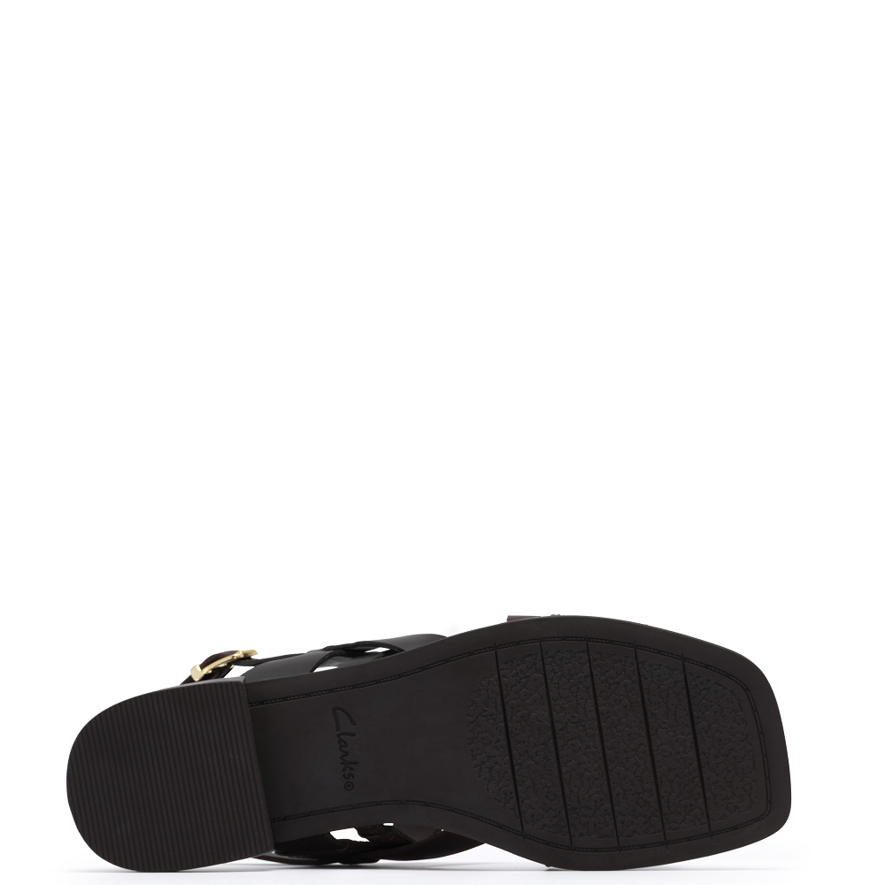 CLARKS</br>Clarks ARIANY STRAP Γυναικεία Σανδάλια Μαύρο Δέρμα