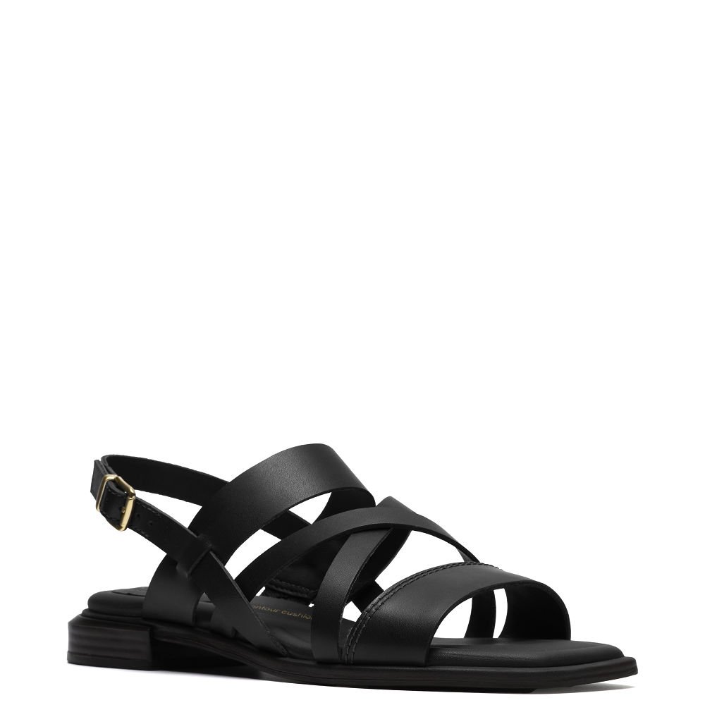 CLARKS</br>Clarks ARIANY STRAP Γυναικεία Σανδάλια Μαύρο Δέρμα