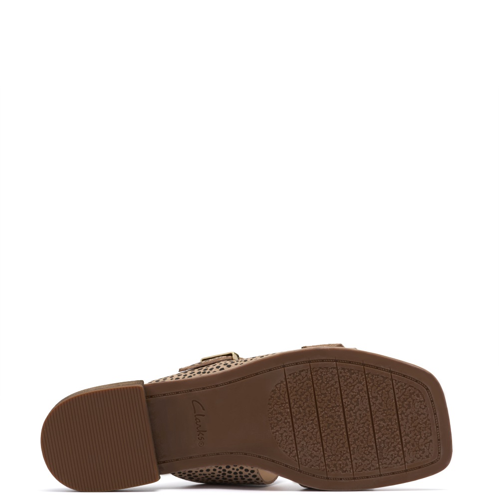 CLARKS</br>Clarks ARIANY BAY Γυναικεία Mules Μπεζ Animal Suede