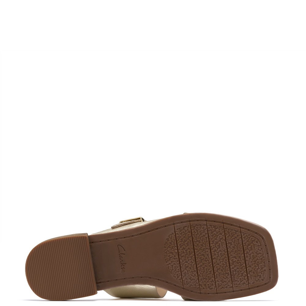 CLARKS</br>Clarks ARIANY BAY Γυναικεία Mules Χρυσό Δέρμα