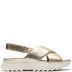 CLARKS</br>Clarks DASHLITE WISH Γυναικεία Σανδάλια Χρυσό Δέρμα