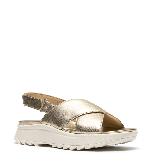 Clarks DASHLITE WISH Γυναικεία Σανδάλια Χρυσό Δέρμα