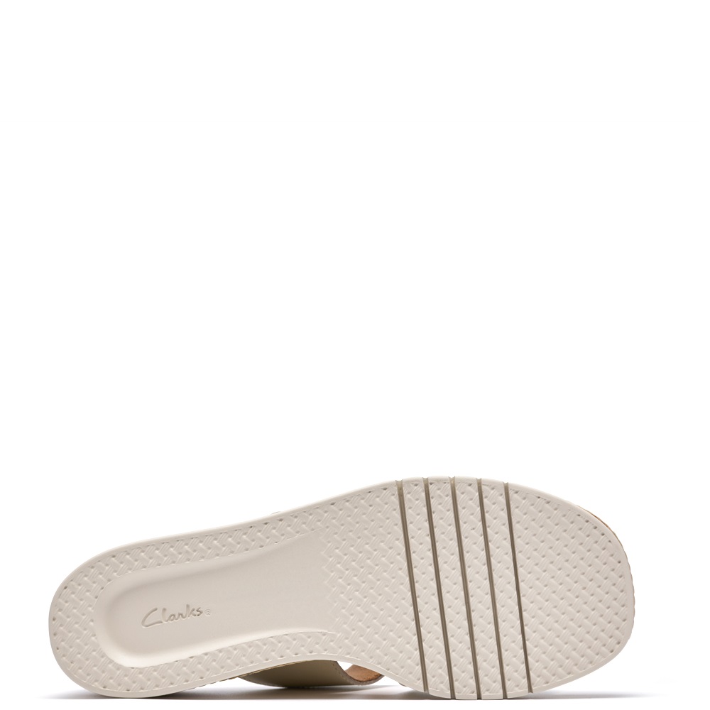 CLARKS</br>Clarks KIDIKI COVE Γυναικείες Πλατφόρμες Εκρού Δέρμα