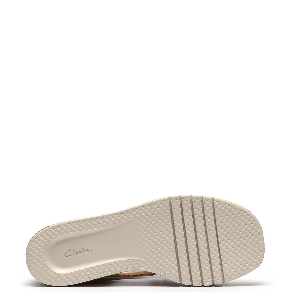 CLARKS</br>Clarks KIDIKI SUN Γυναικείες Πλατφόρμες Μπεζ Δέρμα