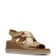 CLARKS</br>Clarks KIDIKI SUN Γυναικείες Πλατφόρμες Μπεζ Δέρμα