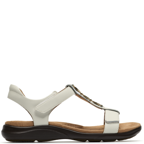 Clarks KITLY GEM Γυναικεία Σανδάλια Λευκό Δέρμα