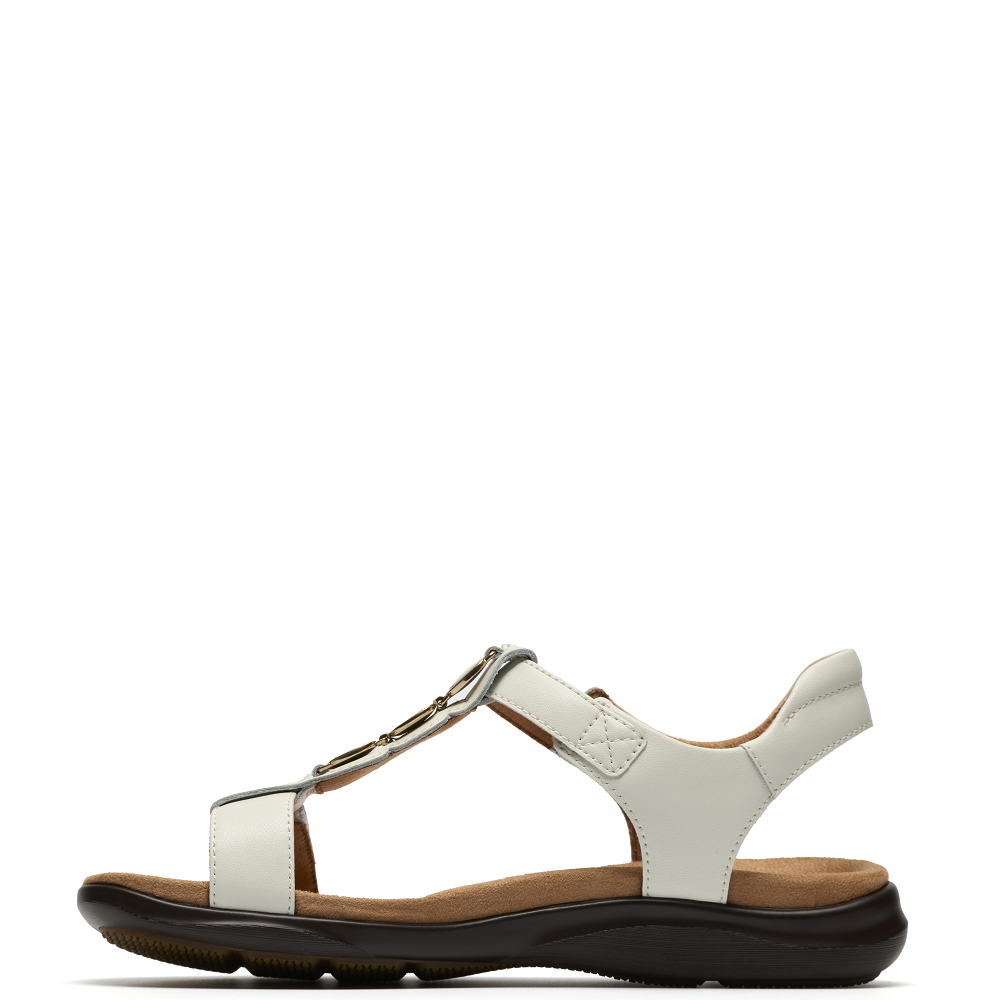 CLARKS</br>Clarks KITLY GEM Γυναικεία Σανδάλια Λευκό Δέρμα