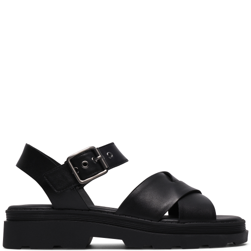 Clarks ORINOCO3 CROSS Γυναικεία Σανδάλια Μαύρο Δέρμα