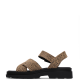 CLARKS</br>Clarks ORINOCO3 CROSS Γυναικεία Σανδάλια Μπεζ Animal Suede