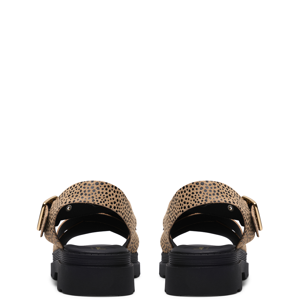 CLARKS</br>Clarks ORINOCO3 CROSS Γυναικεία Σανδάλια Μπεζ Animal Suede