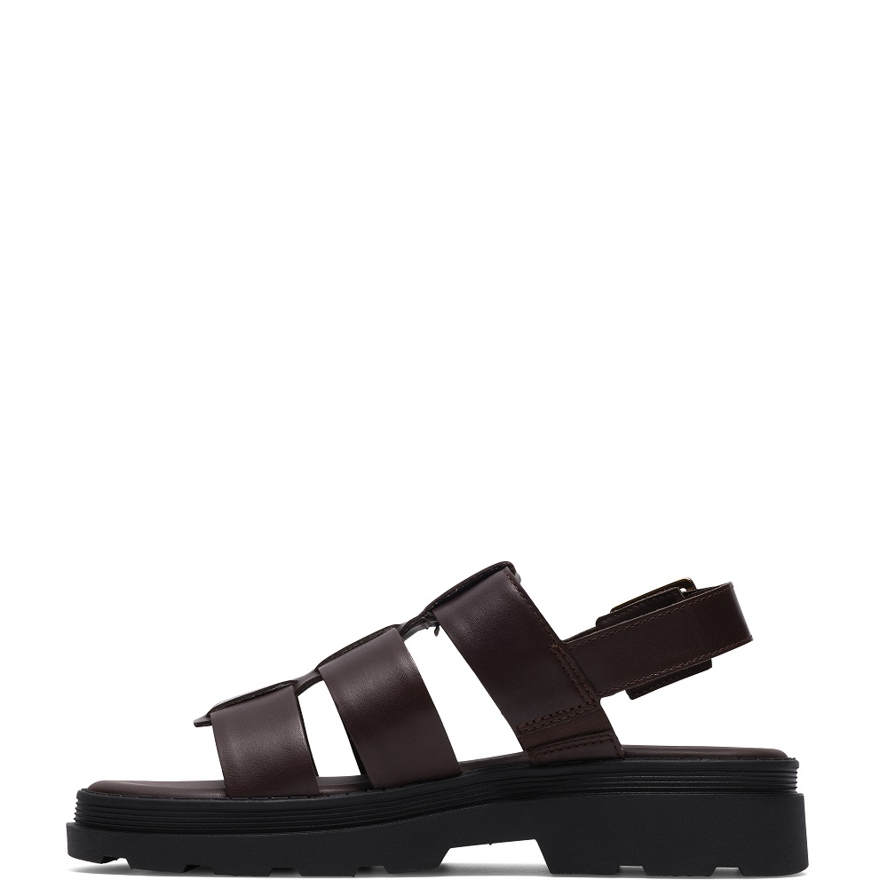 CLARKS</br>Clarks ORINOCO3 STRAP Γυναικεία Σανδάλια Καφέ Δέρμα
