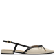 CLARKS</br>Clarks SENSA15 BOW Γυναικεία Slingback Εκρού/Μαύρο Δέρμα