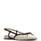 CLARKS</br>Clarks SENSA15 BOW Γυναικεία Slingback Εκρού/Μαύρο Δέρμα