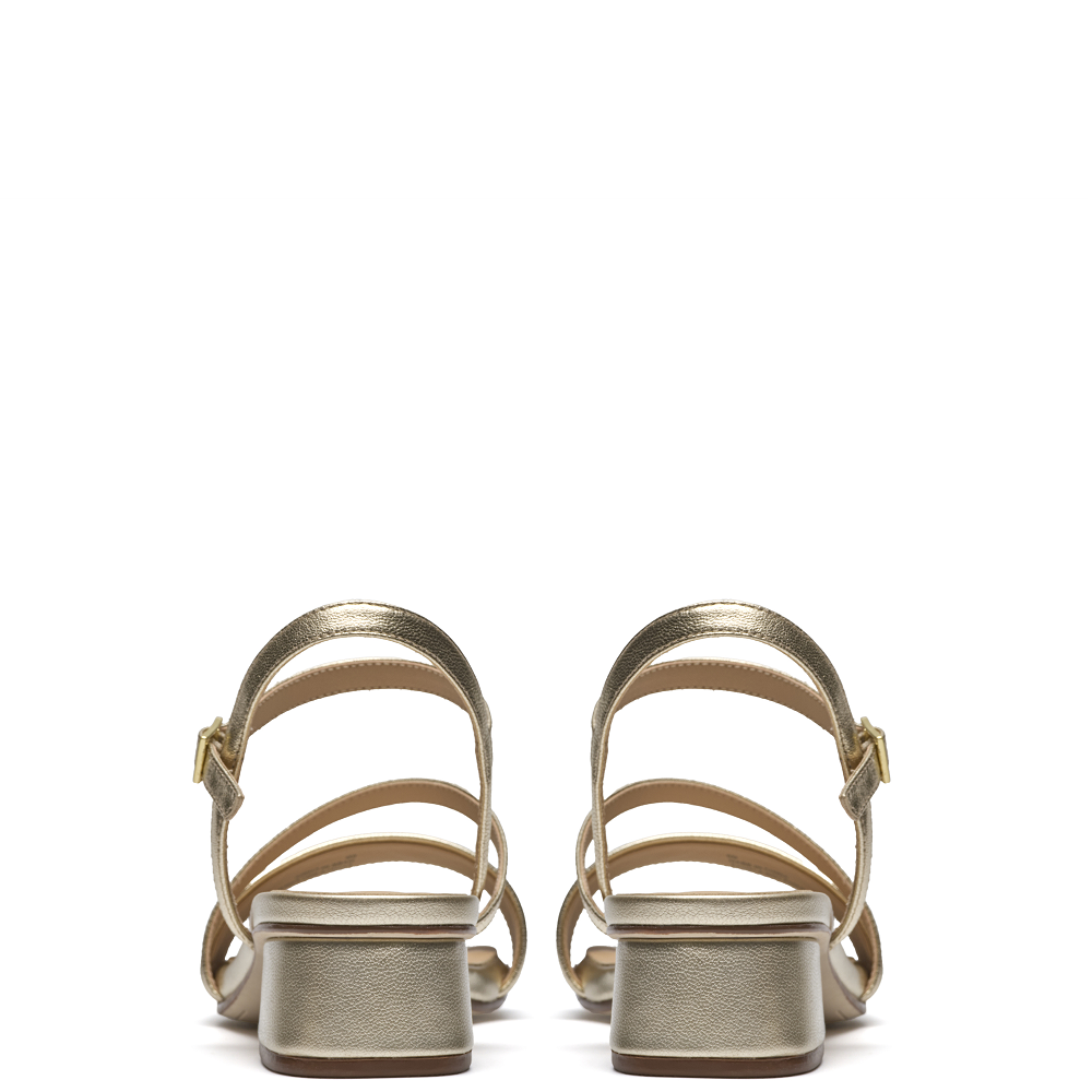 CLARKS</br>Clarks SERINA35 STRAP Γυναικεία Πέδιλα Χρυσό Δέρμα