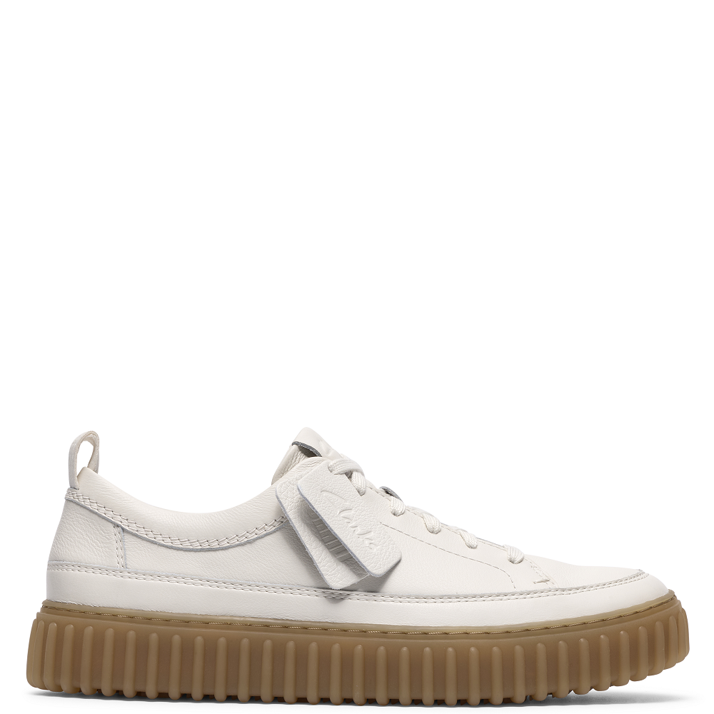 CLARKS</br>Clarks TORHILL LACE Ανδρικά Δετά Παπούτσια Λευκό Δέρμα