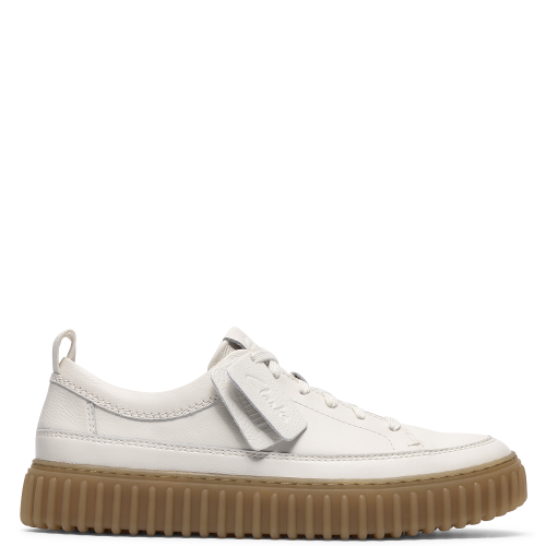 Clarks TORHILL LACE Ανδρικά Δετά Παπούτσια Λευκό Δέρμα