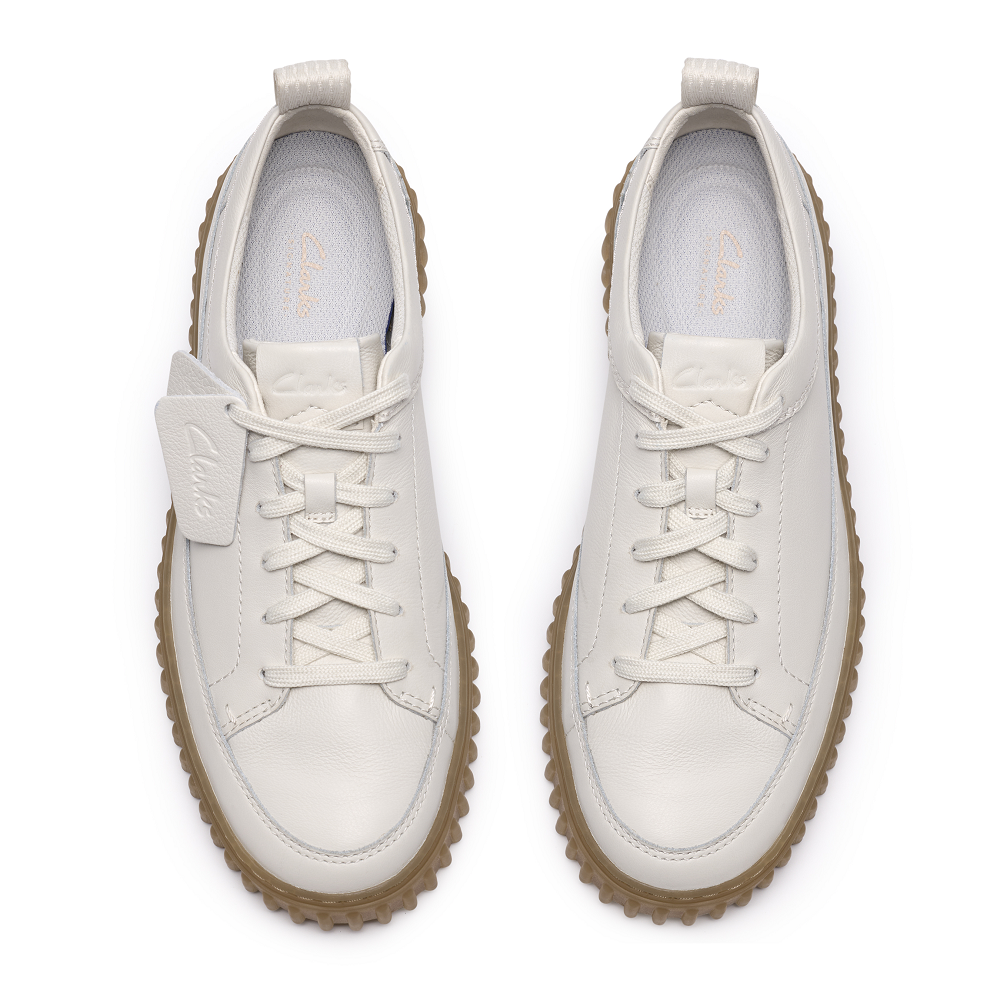 CLARKS</br>Clarks TORHILL LACE Ανδρικά Δετά Παπούτσια Λευκό Δέρμα