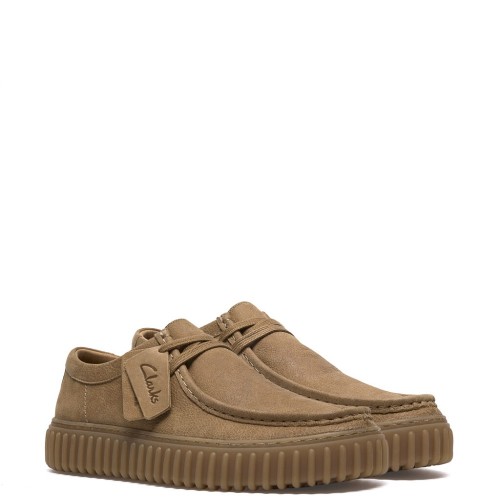 Clarks TORHILL LO Ανδρικά Δετά Παπούτσια Μπεζ Δέρμα