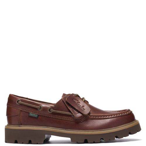 Clarks CLEYHILL BOAT Ανδρικά Boat-shoes/Ιστιοπλοϊκά Καφέ Δέρμα