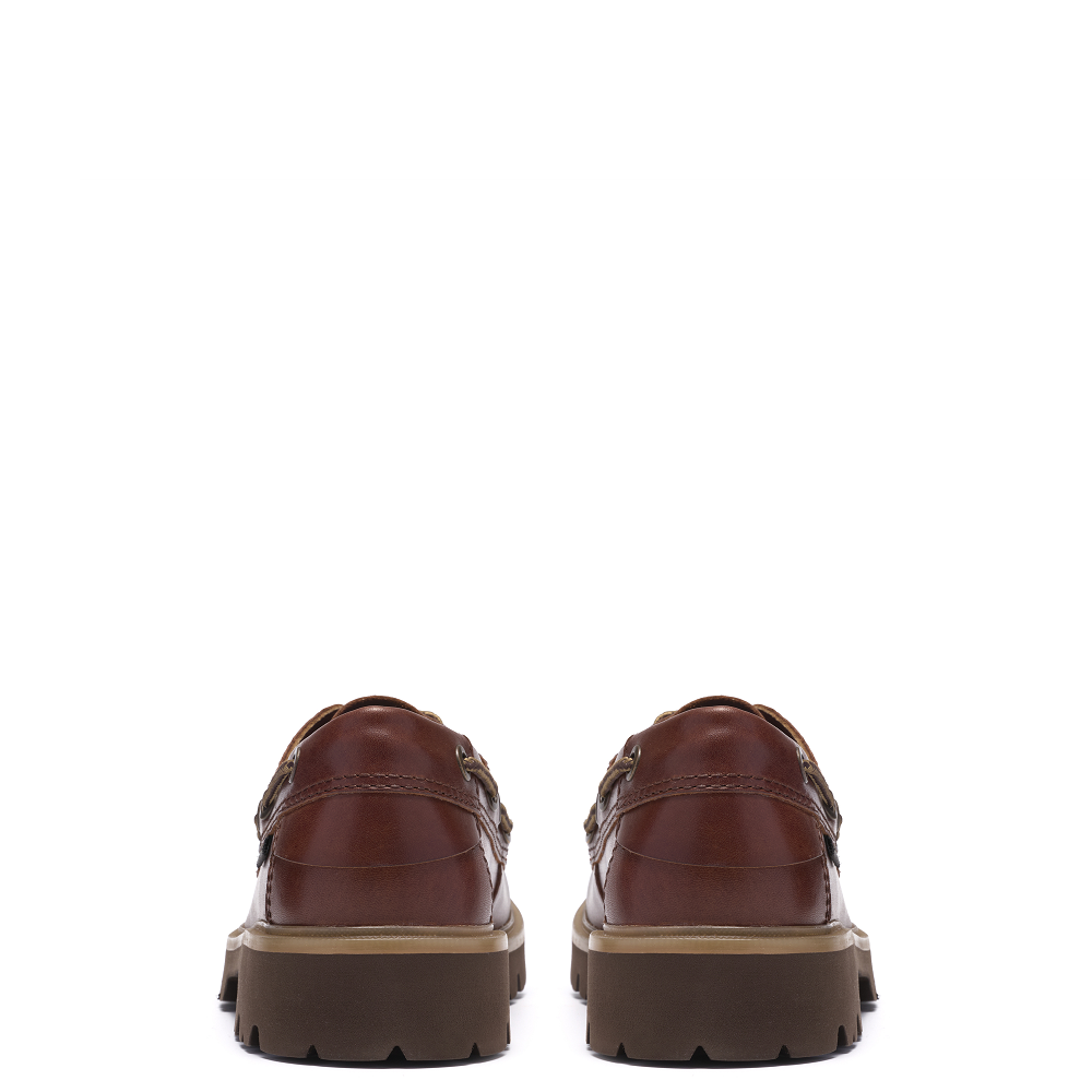 CLARKS</br>Clarks CLEYHILL BOAT Ανδρικά Boat-shoes/Ιστιοπλοϊκά Καφέ Δέρμα