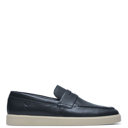 Clarks LOCKFORD EASY Ανδρικά Μοκασίνια/Loafers Μπλε Δέρμα