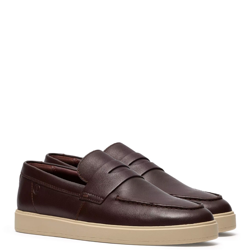 CLARKS</br>Clarks LOCKFORD EASY Ανδρικά Μοκασίνια/Loafers Καφέ Δέρμα